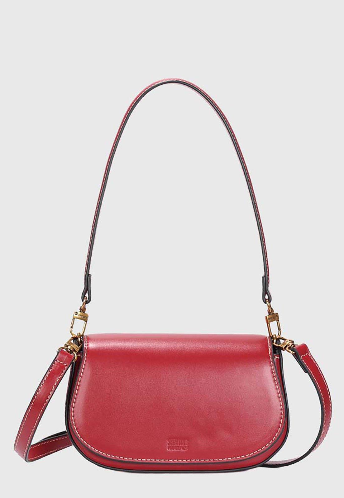 Bolsa Pequena Santa Lolla Silhueta Arredondada Vermelha