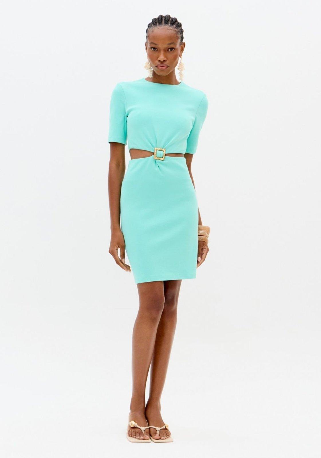 Vestido Curto Com Passante Lança Perfume