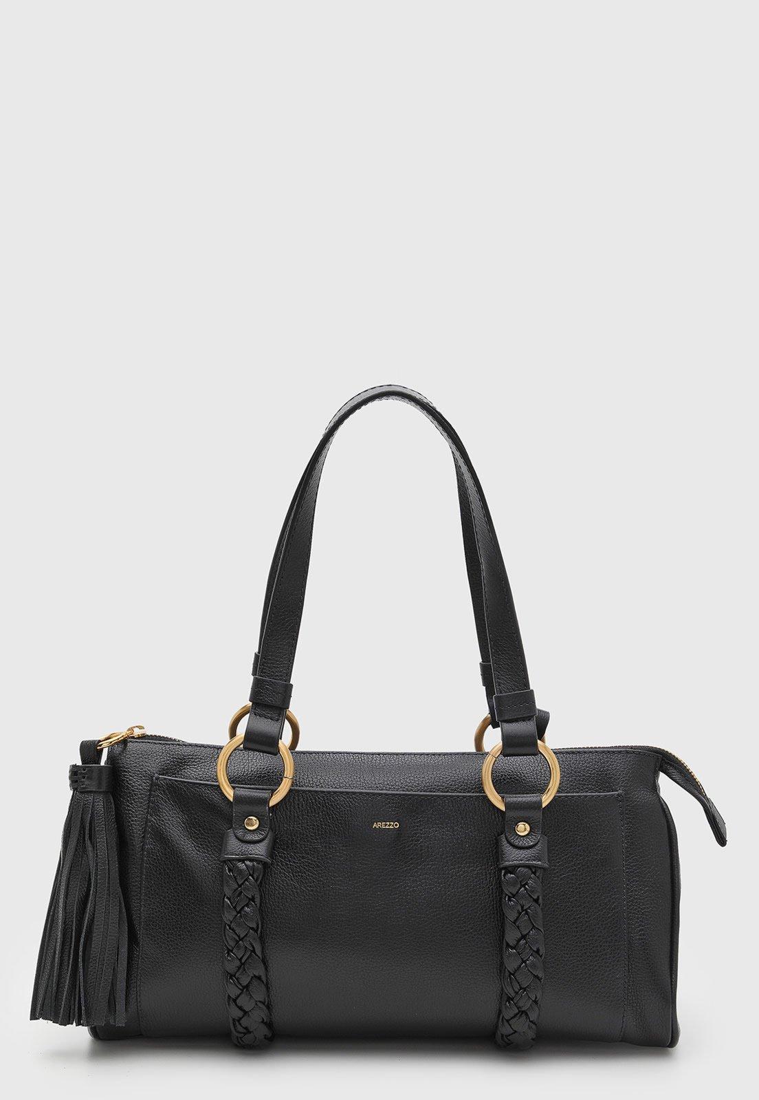 Bolsa Feminina Arezzo Alça Trançada Preta