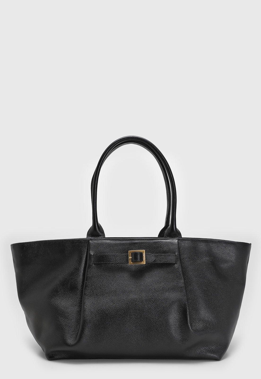 Bolsa Grande Feminina Santa Lolla Fivela Preta