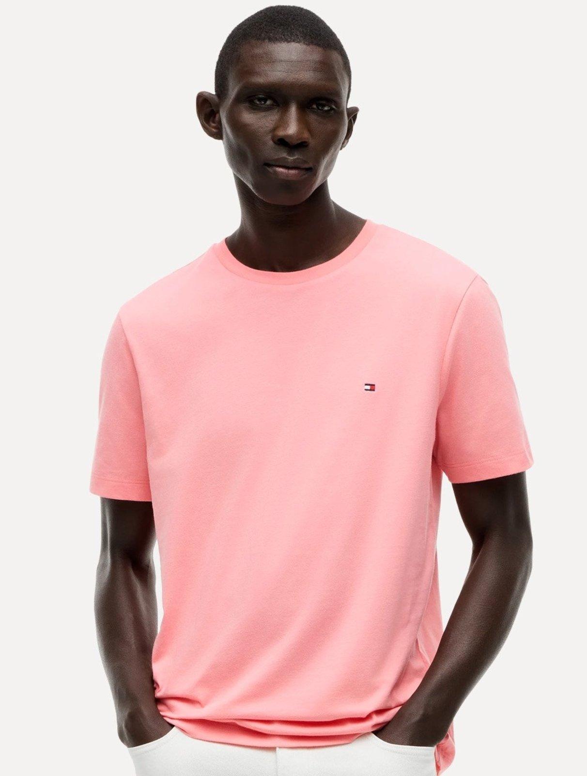 Camiseta Tommy Hilfiger Masculina Essential Cotton Rosa