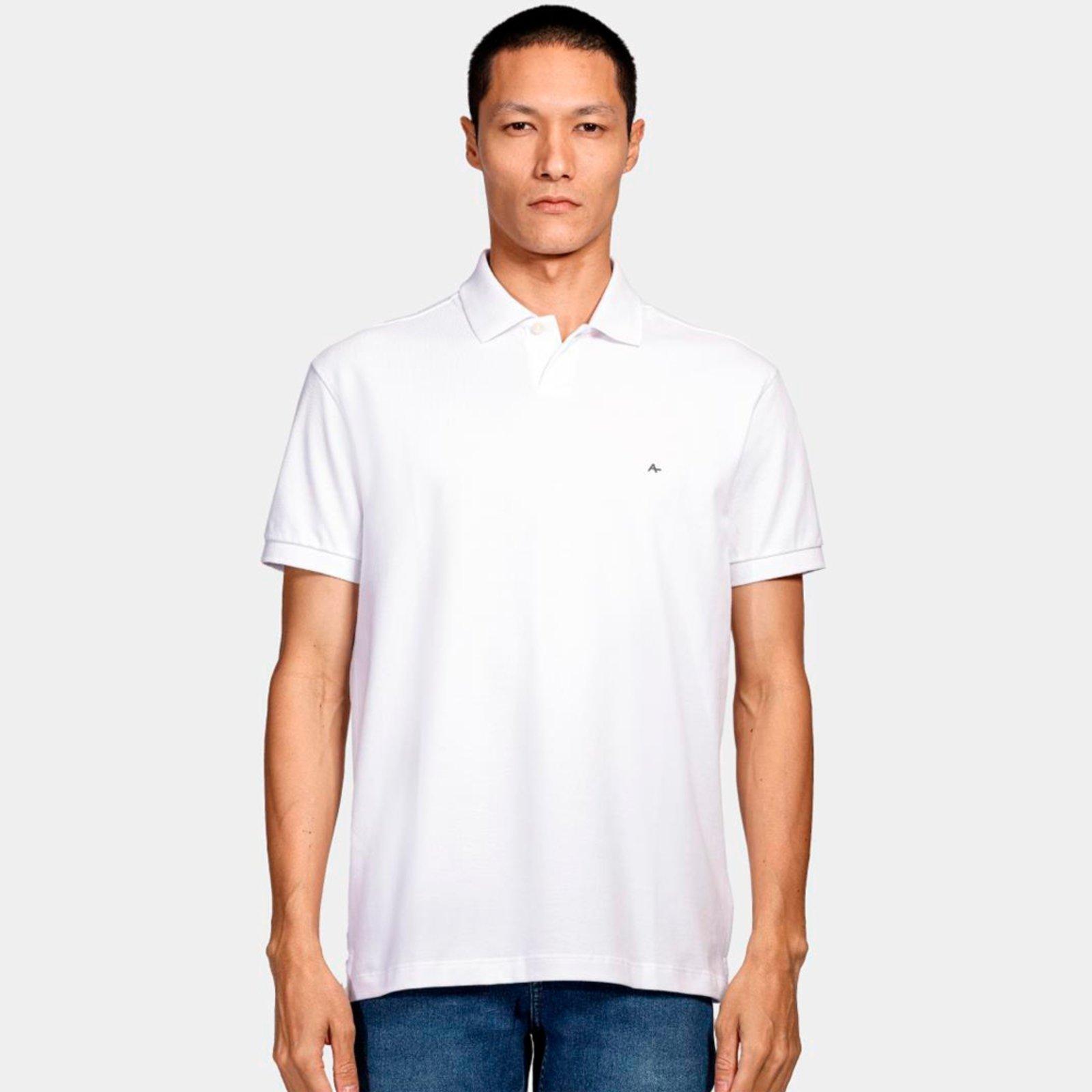 Camisa Polo Aramis Piquet Pastel Ve25 Branco Masculino