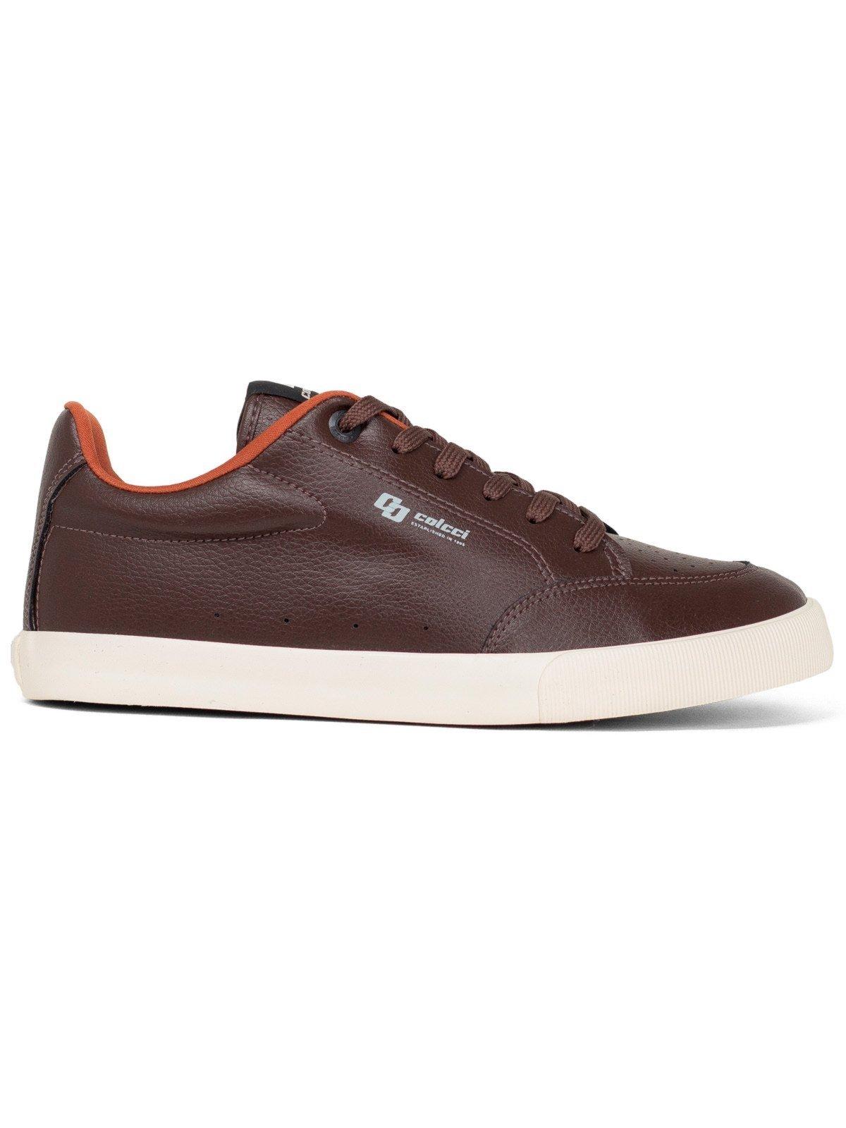 Tênis Masculino Colcci Casual Grafic Confortável Costurado com Cadarço Marrom