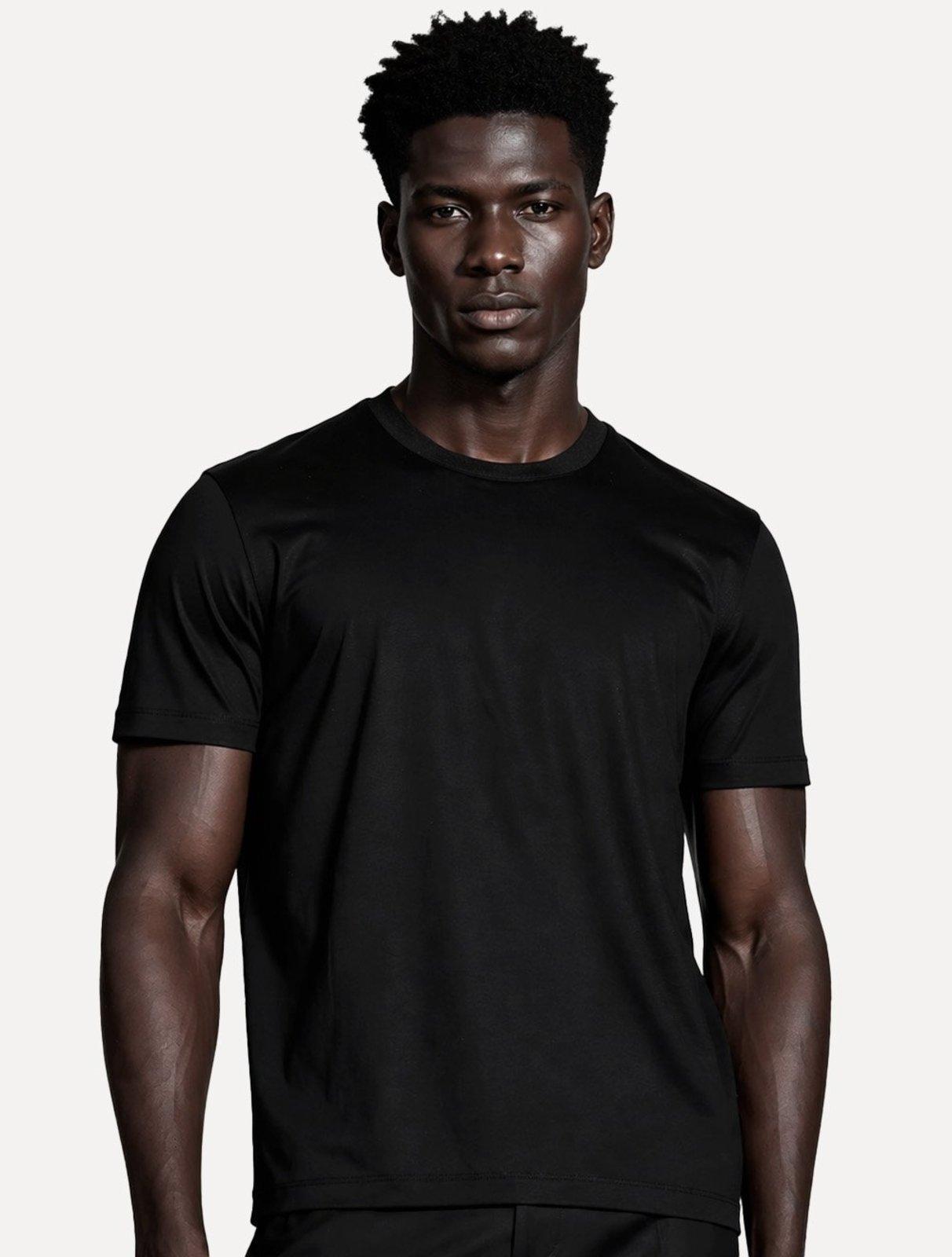 Camiseta Aramis Masculina Basic Silk Blend Modal Preta