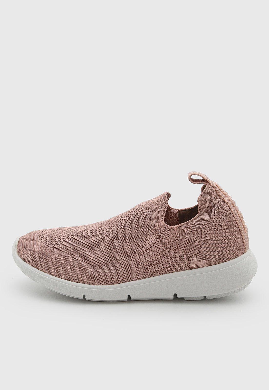 Tênis Feminino Santa Lolla Slip On Malha Rosa