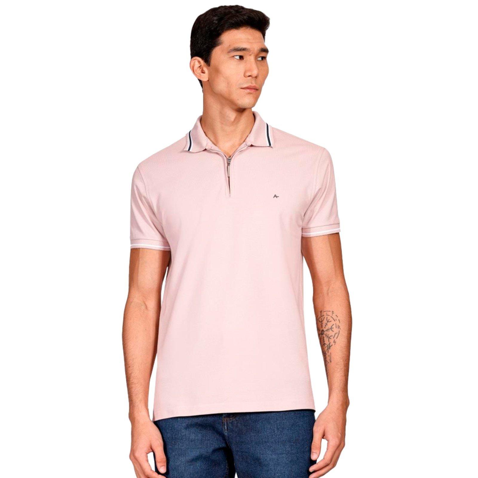 Camisa Polo Aramis Piquet New Classic Ve25 Rosa Masculino