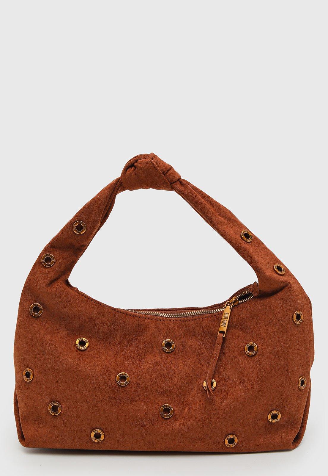 Bolsa Feminina Santa Lolla Estruturada Apliques Caramelo