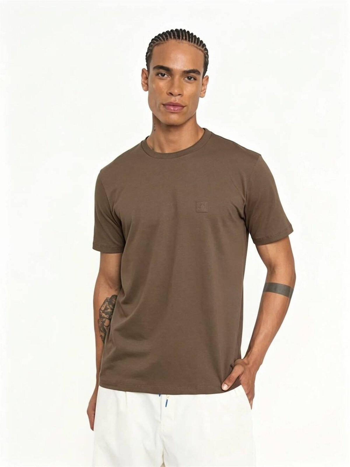 Camiseta Masculina com Patch Localizado Colcci Verde Biosphere