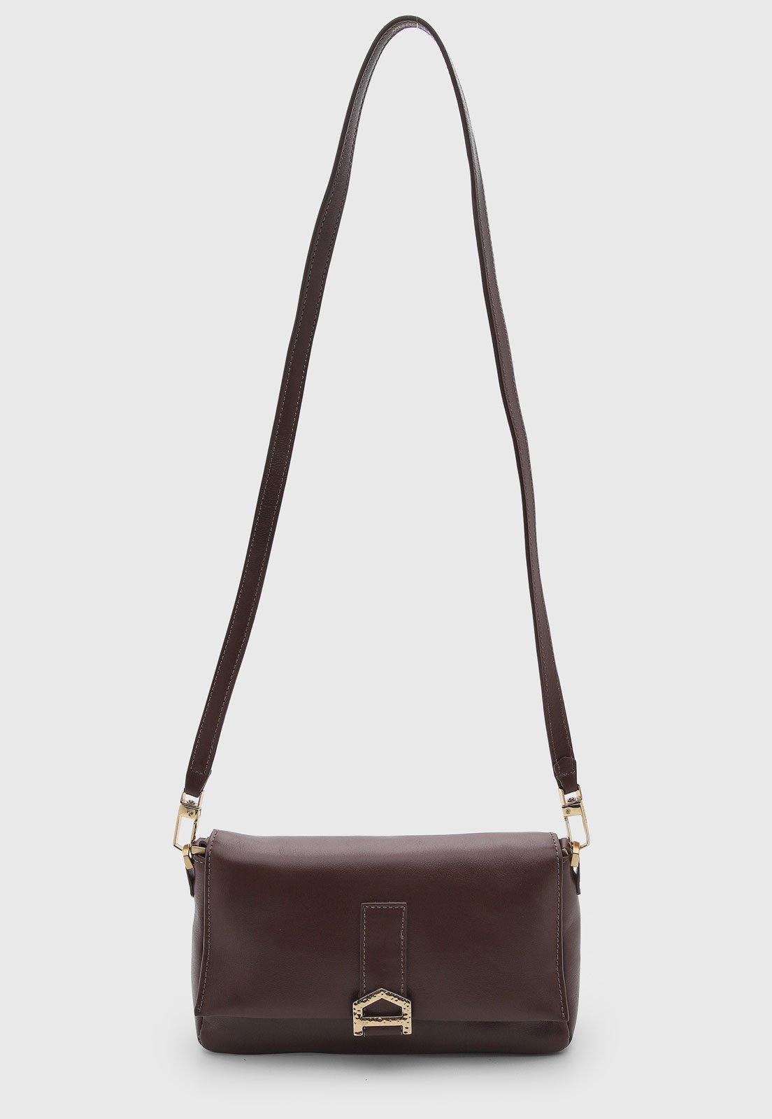 Bolsa Feminina Arezzo Média Couro Marrom