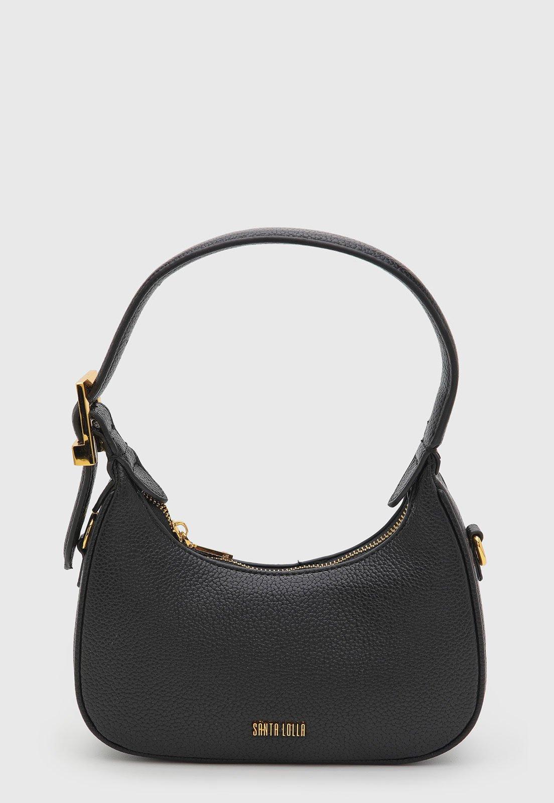Bolsa Feminina Santa Lolla Pequena Texturizada Preta