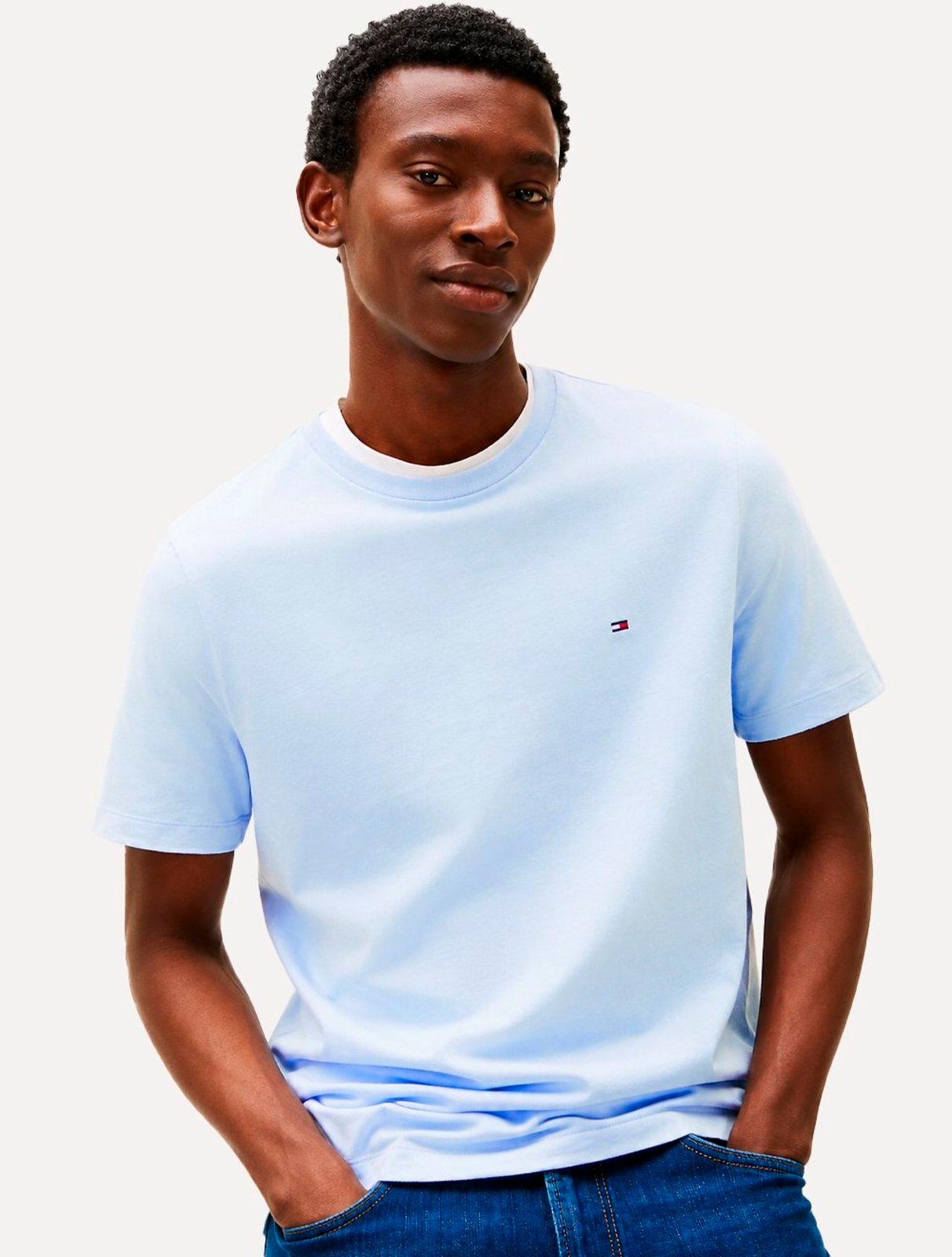 Camiseta Tommy Hilfiger Masculina Brand Love Big Graphic Azul Claro