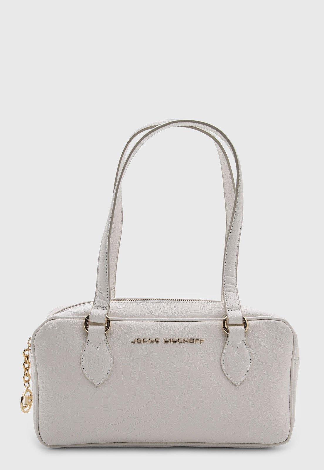 Bolsa Feminina Jorge Bischoff Texturizada Off-White