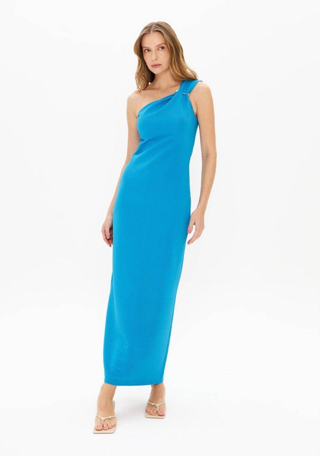Vestido New Midi Ombro Único Lança Perfume