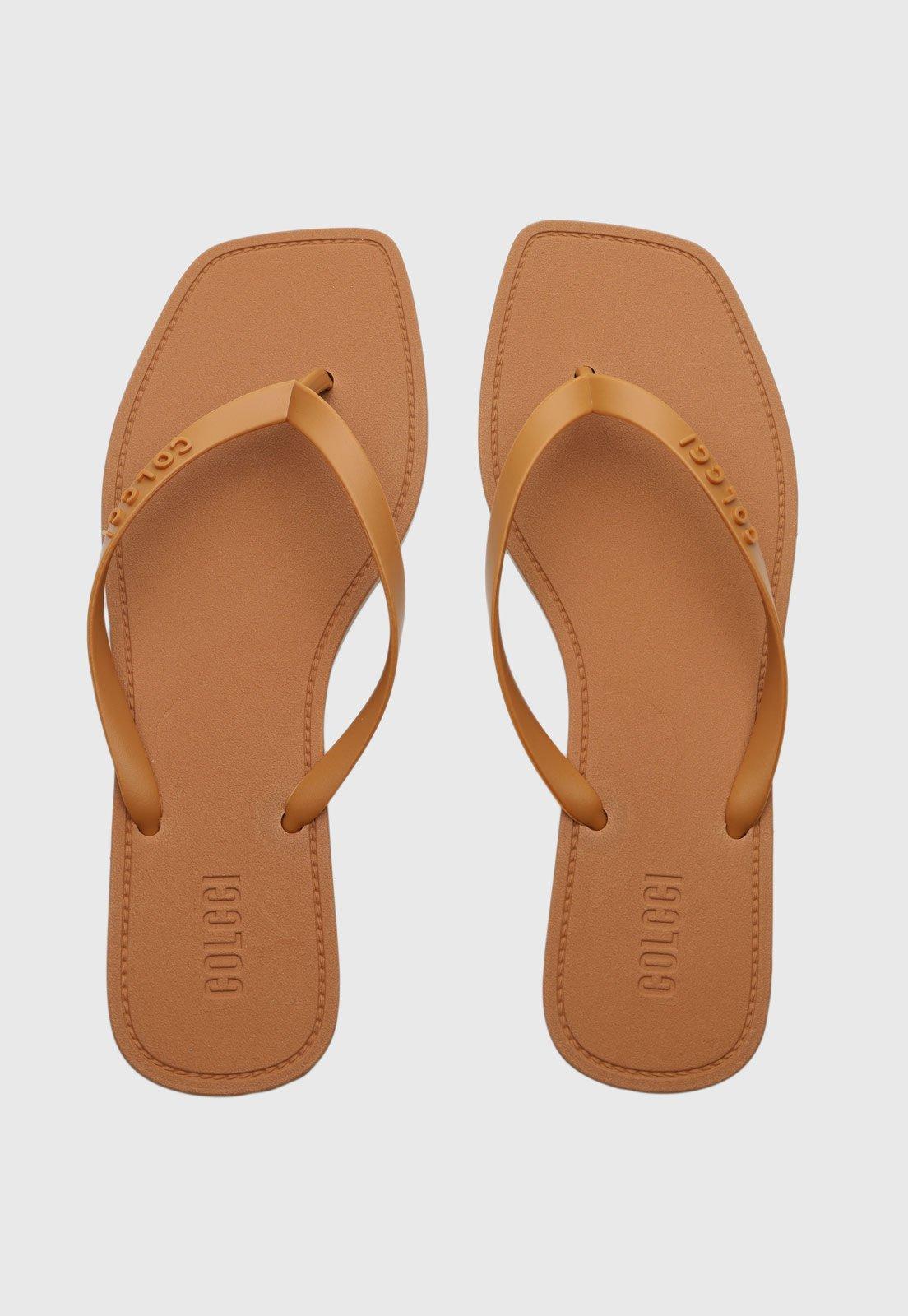 Chinelo Feminino Colcci Ponta Quadrada Caramelo