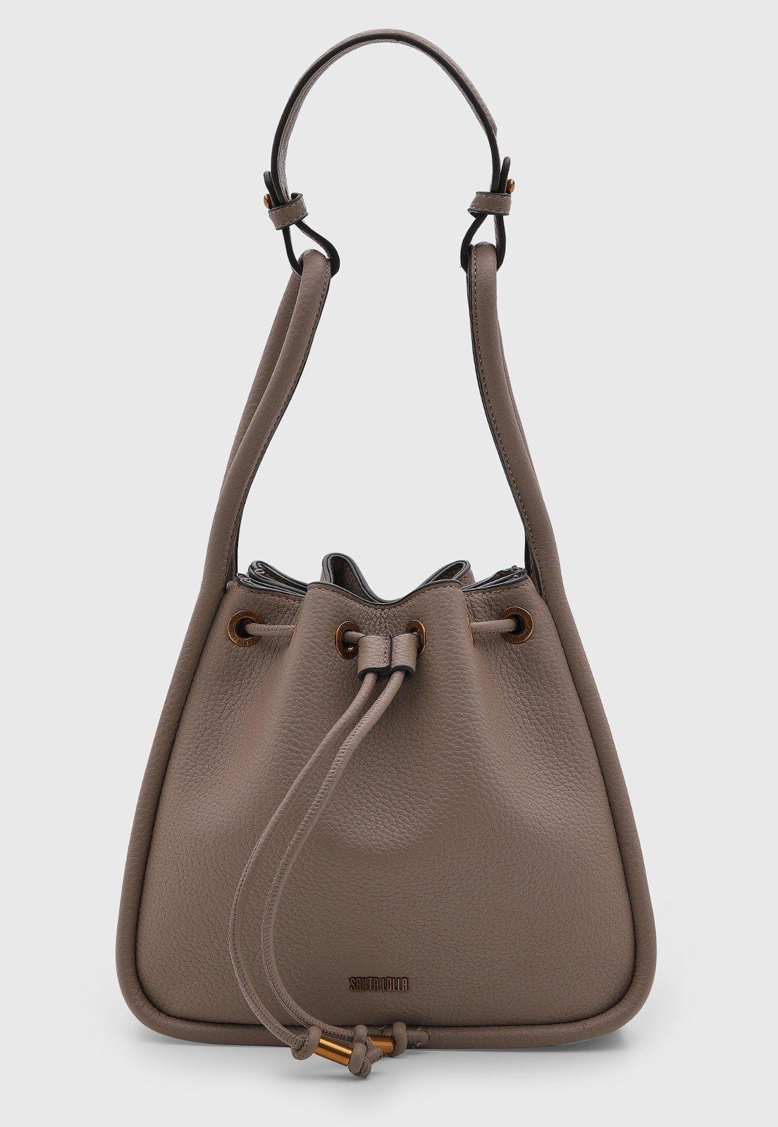 Bolsa Santa Lolla Bucket Alça Média Marrom