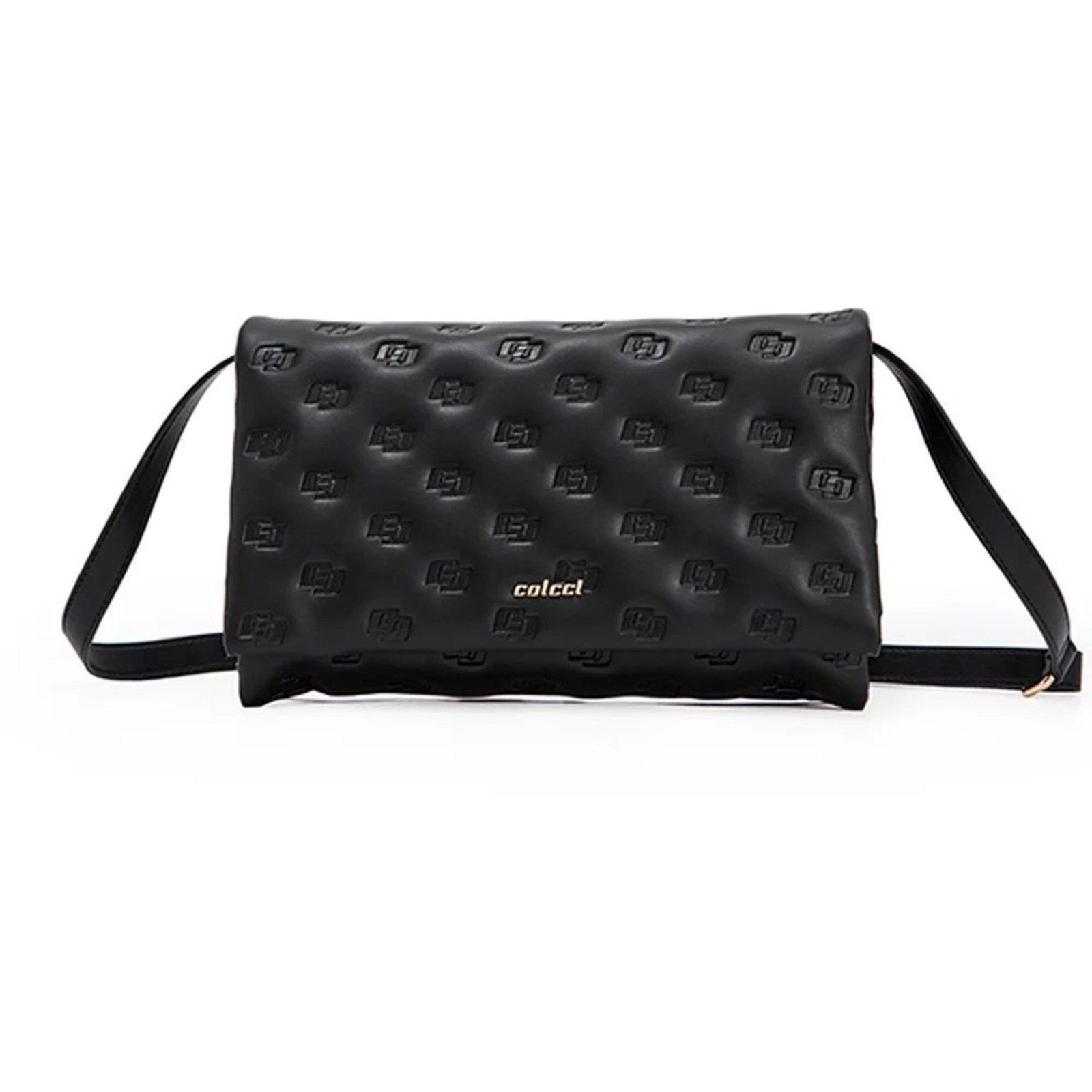 Bolsa Shoulder Colcci Texture Pr25 Preto Feminino