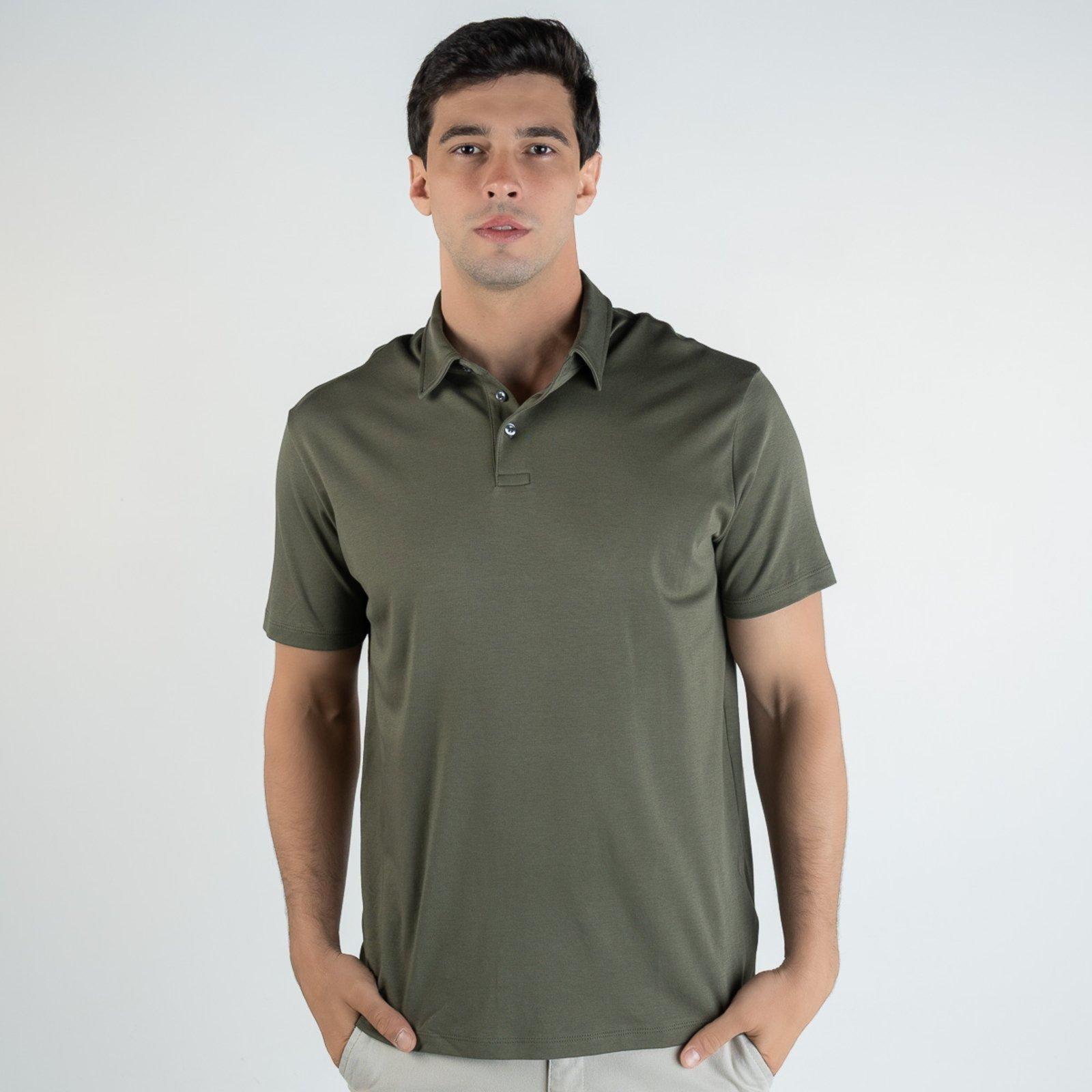 Camisa Polo Pima Oficina Reserva Verde Oliva