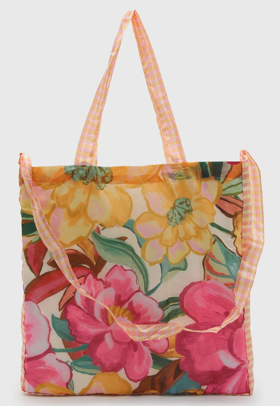 Bolsa Feminina FARM Me Leva Foliage Off-White