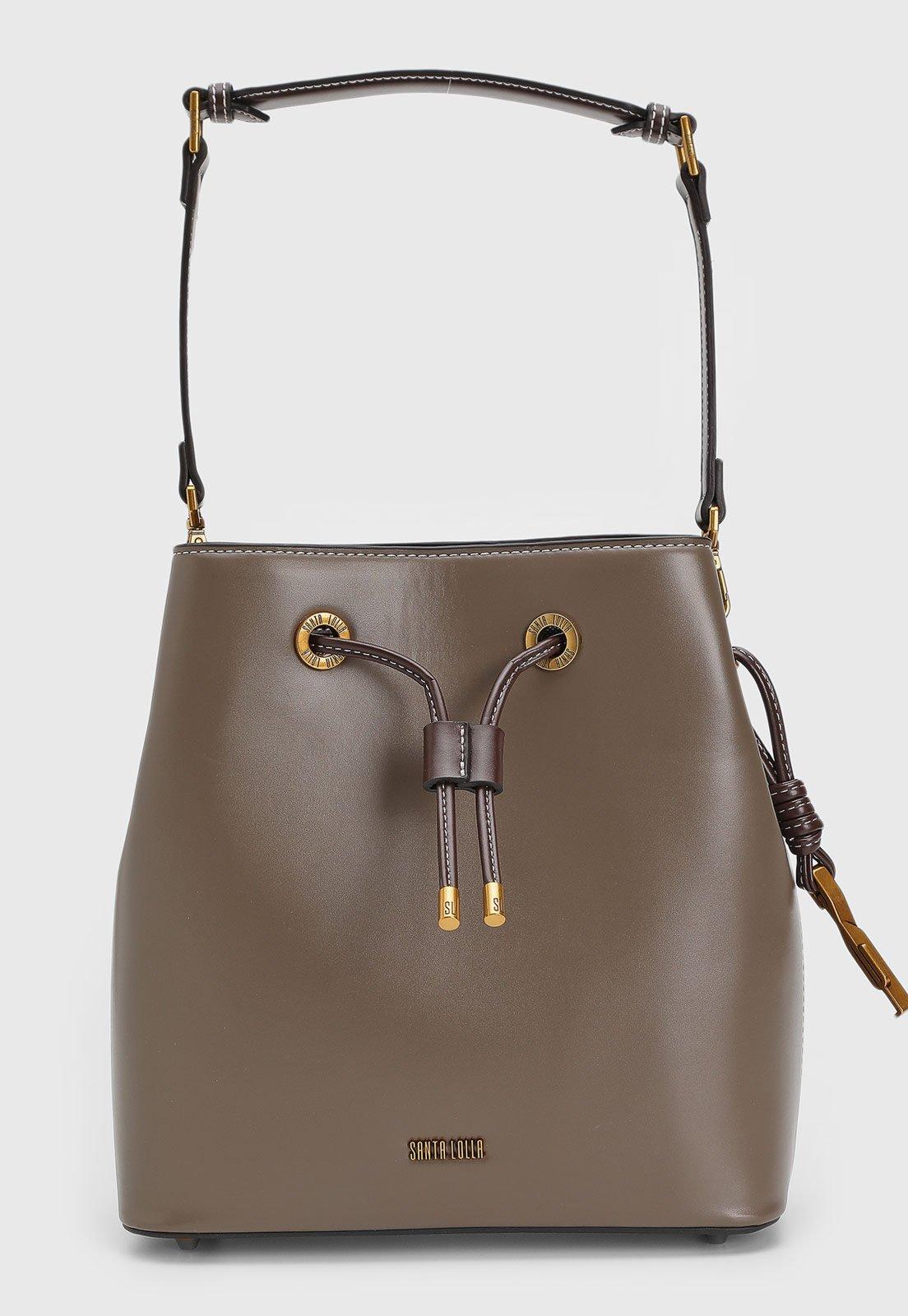 Bolsa Feminina Santa Lolla Bucket Média Marrom