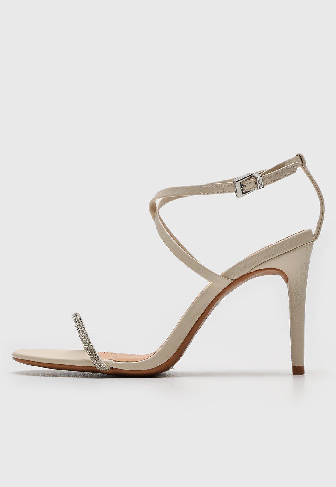 Sandália Santa Lolla Tira Hotfix Off-White