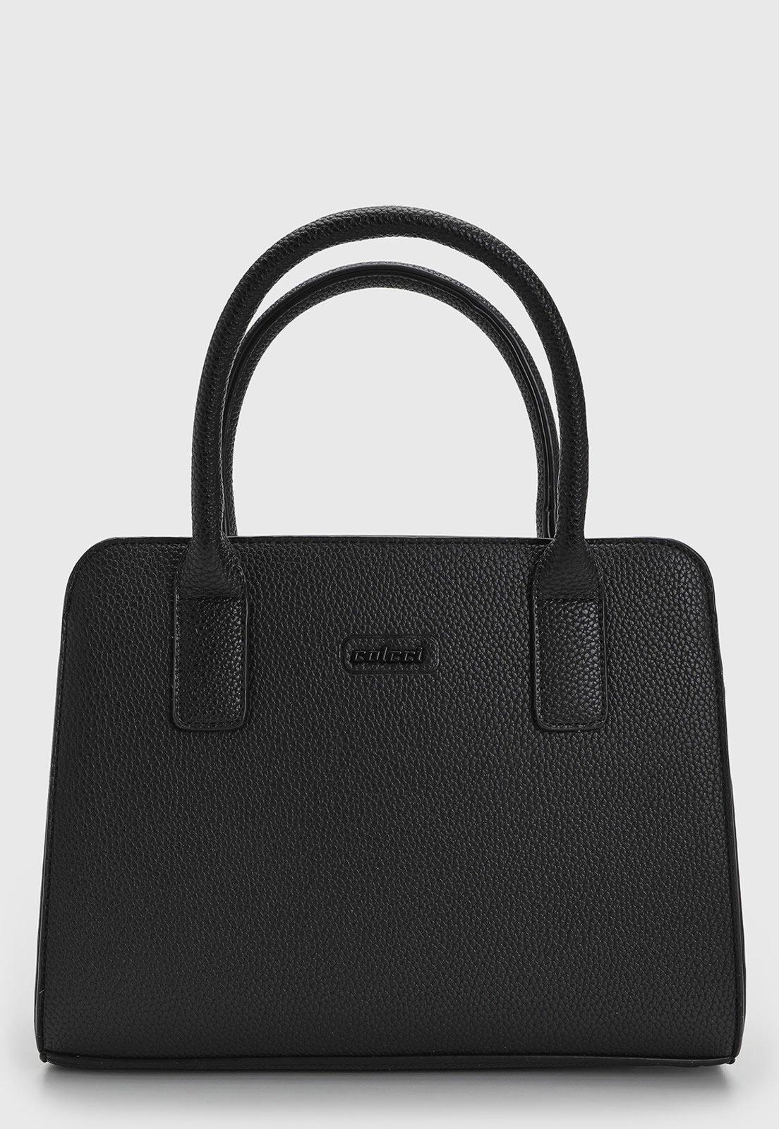 Bolsa Feminina Colcci Estruturada Texturizada Preta