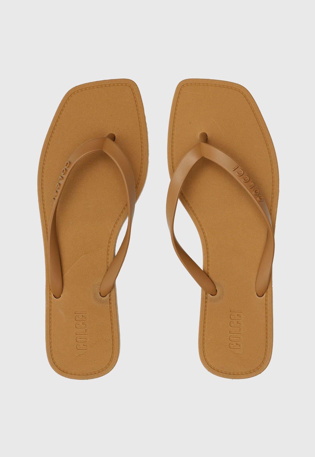 Chinelo Colcci Logo Caramelo