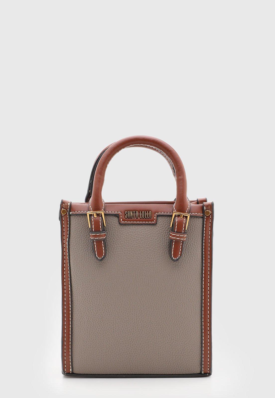 Bolsa Feminina Santa Lolla Texturizada Marrom