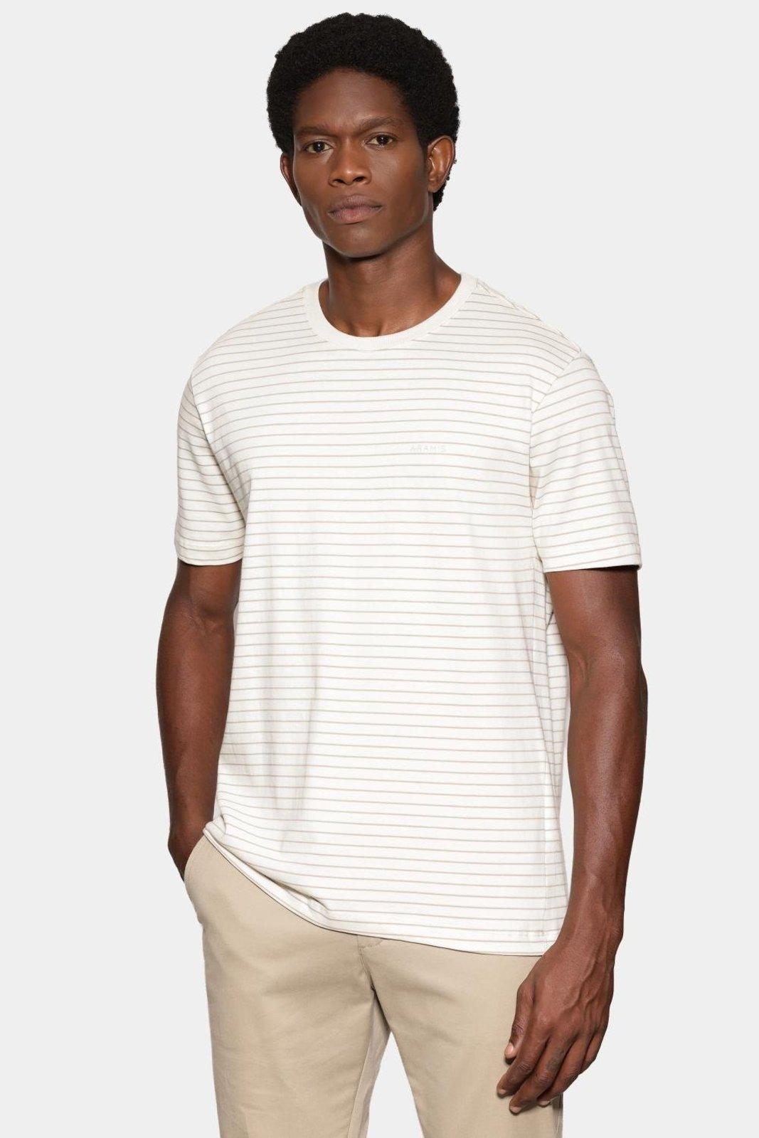 Camiseta Aramis Manga Curta Listras Básica