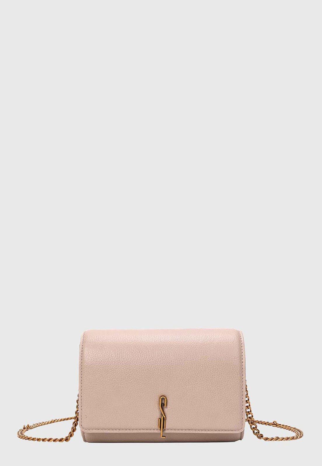 Bolsa Feminina Santa Lolla Alça Corrente Nude