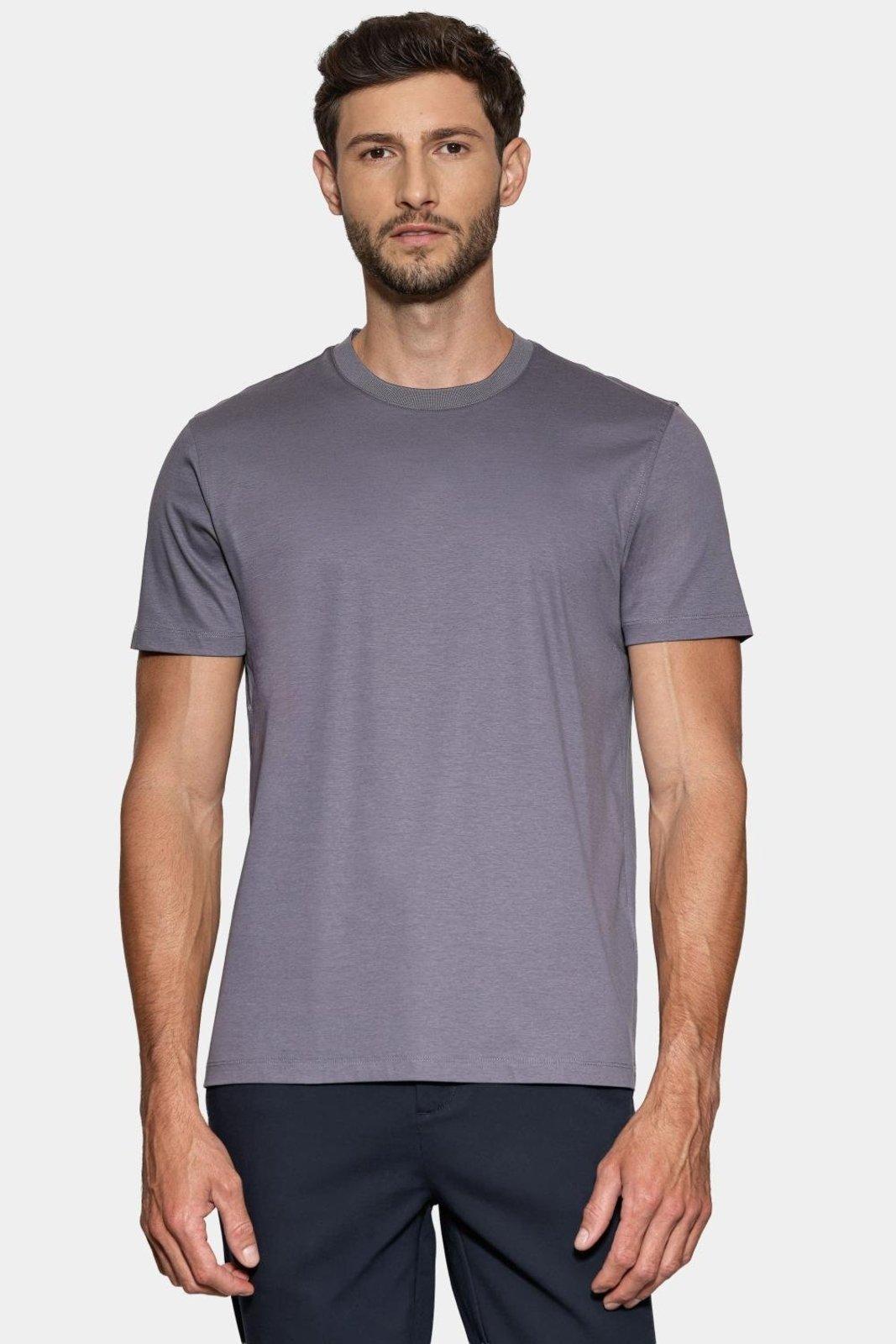 Camiseta Aramis Manga Curta Silk Blend Modal Concreto 117