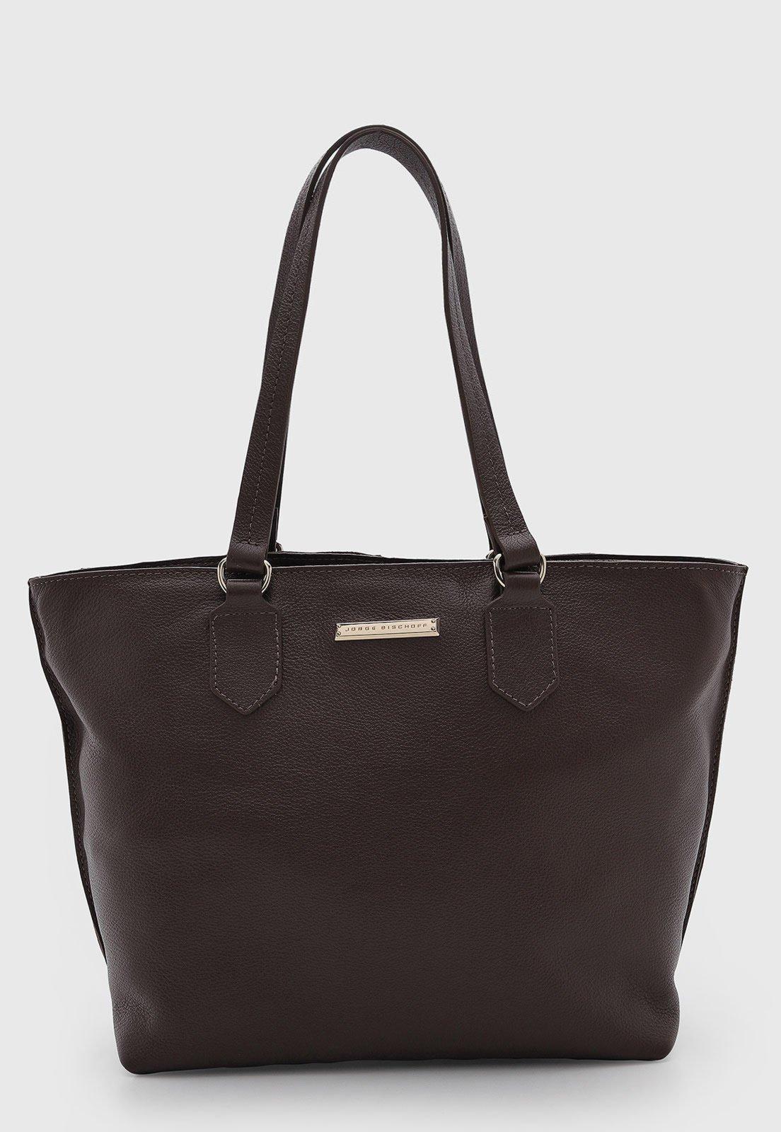 Bolsa Feminina Jorge Bischoff Couro Marrom