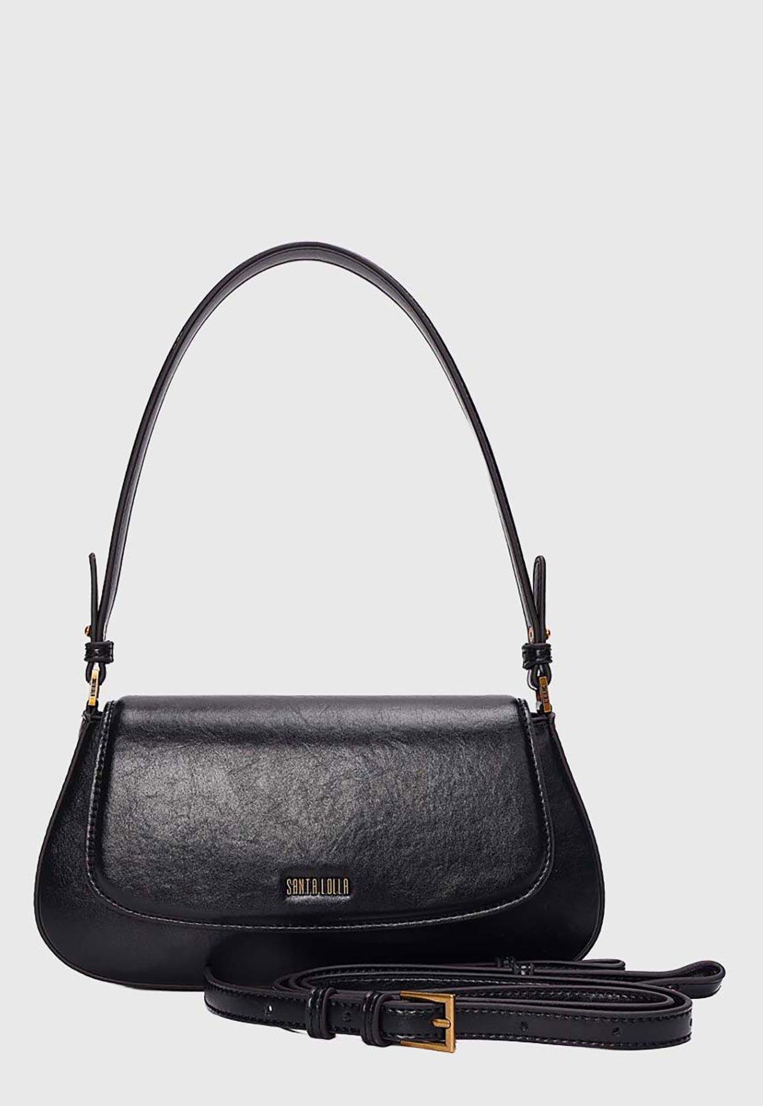 Bolsa Feminina Santa Lolla Média Estruturada Preta