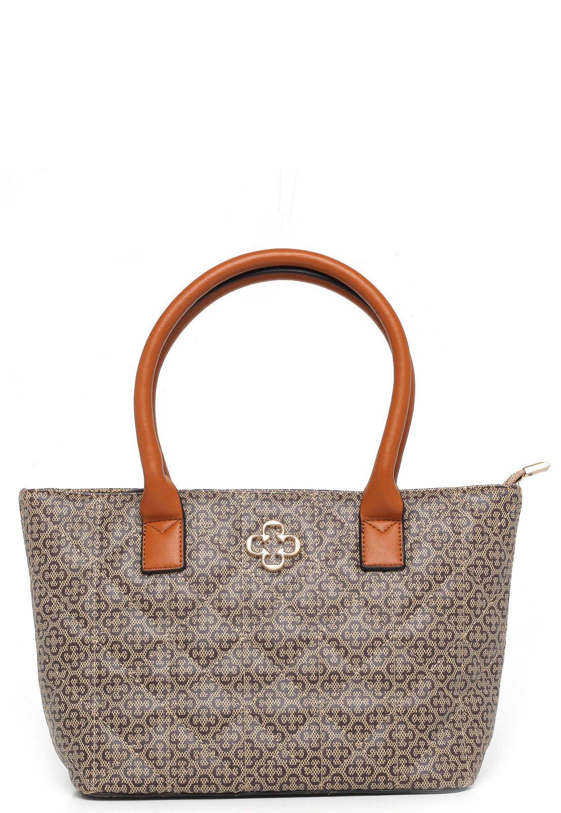 Bolsa Sacola Capodarte Monograma Bege