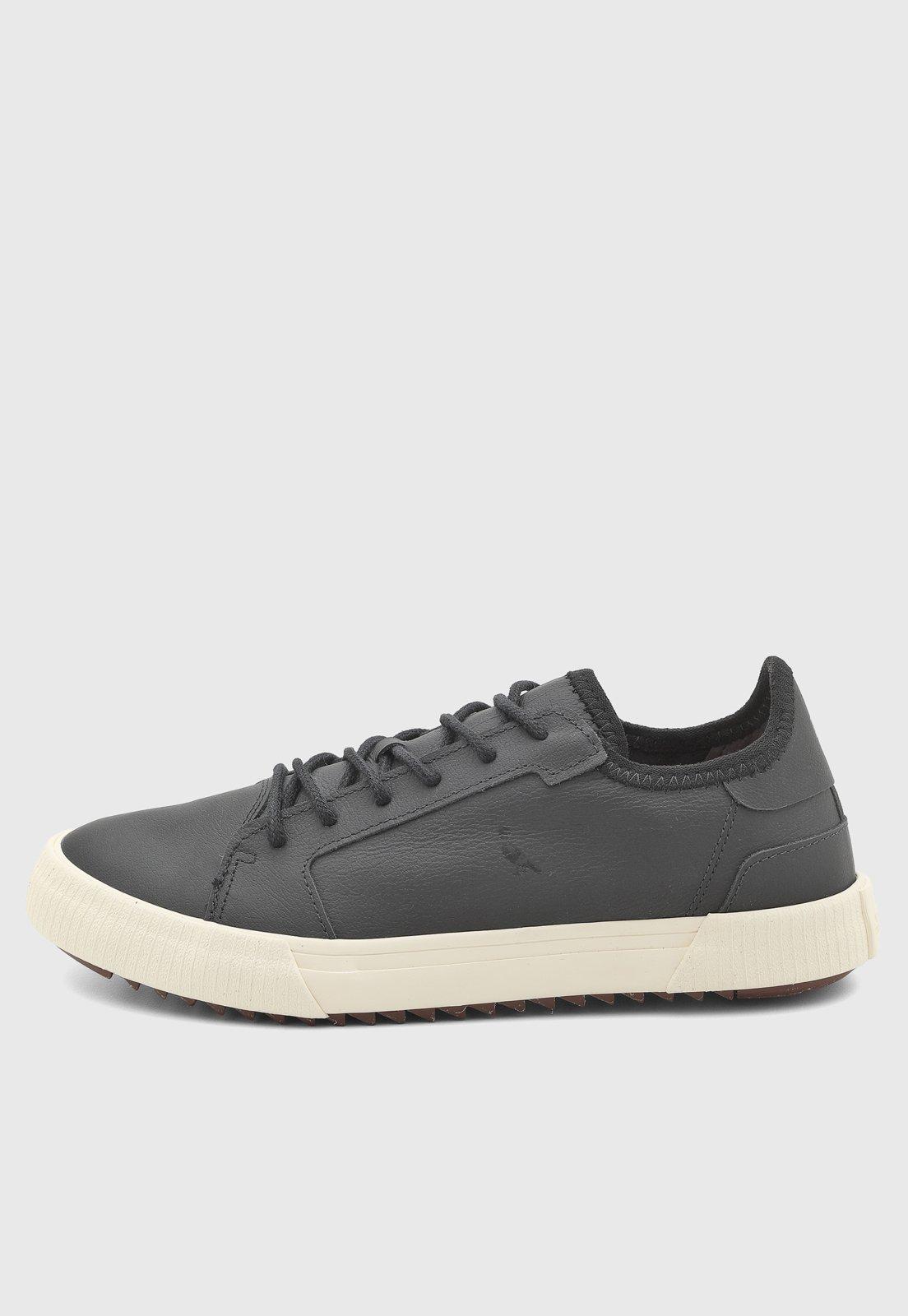 Tênis Masculino Reserva Couro Casual Preto