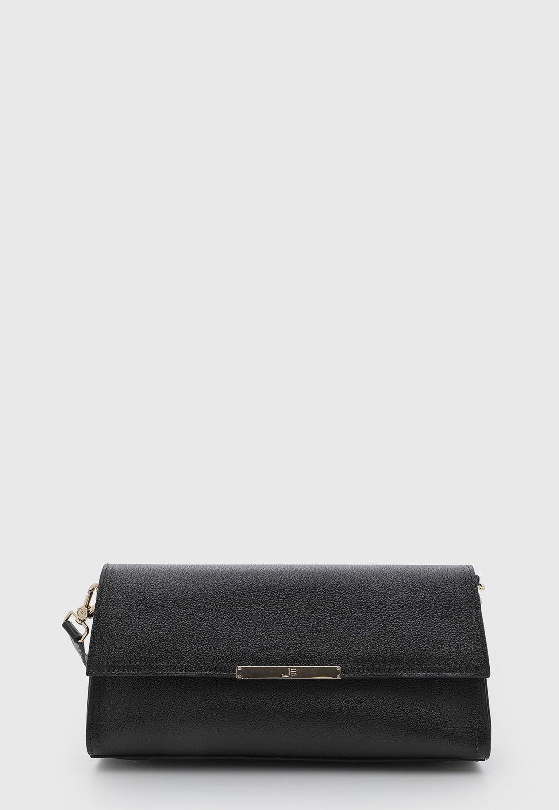 Bolsa Feminina Jorge Bischoff Couro Preta
