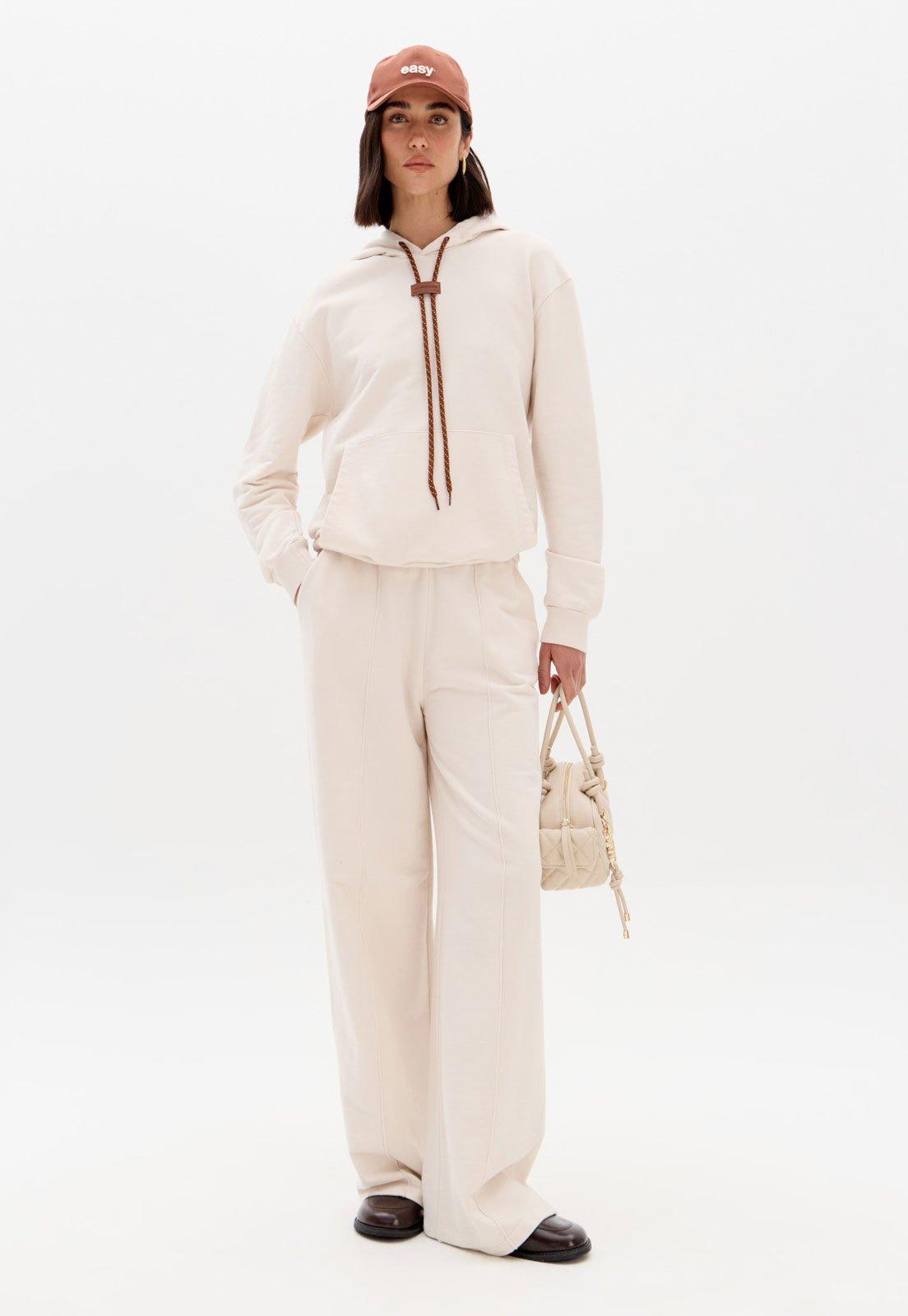 Calça Feminina Lança Perfume Cós Elástico Off-White