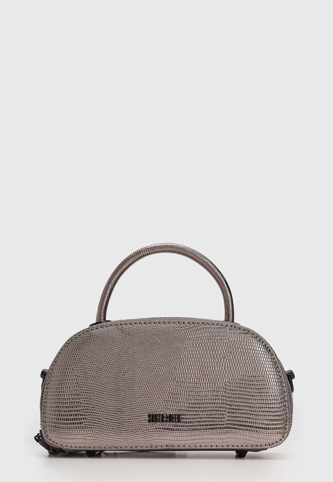 Bolsa Tiracolo Santa Lolla Metalizada Grafite