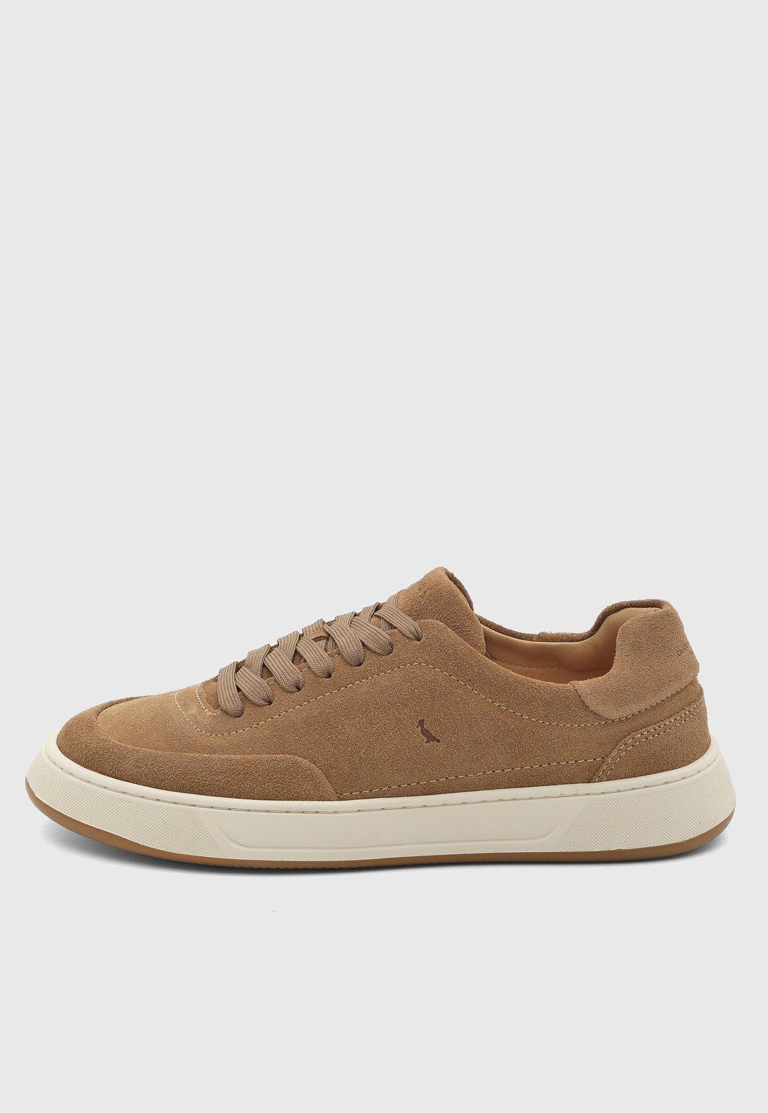 Tênis Masculino Reserva Couro Casual Caramelo