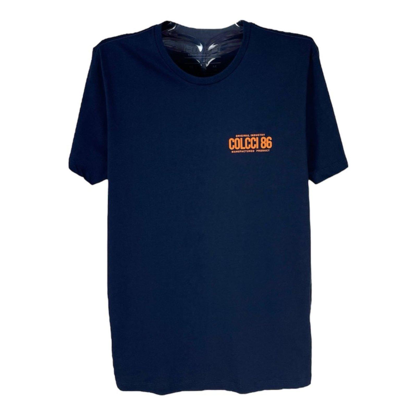 Camiseta Masculina Manga Curta Com Estampa Colcci Azul Darkness