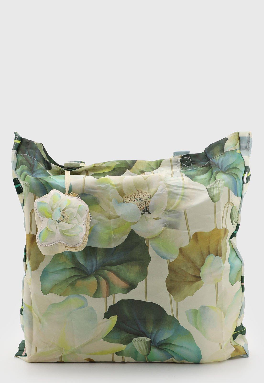 Bolsa FARM Me Leva Flor de Lotus Off-White