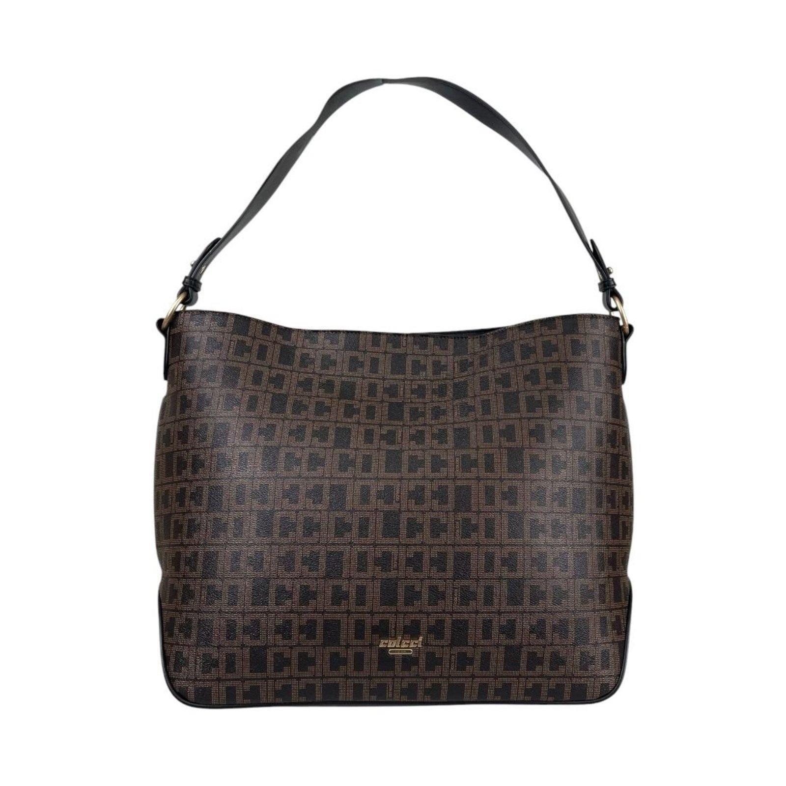 Bolsa Hobo Monograma Colcci Café