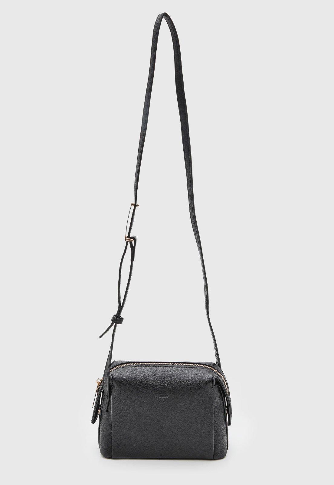Bolsa Feminina Arezzo Pequena Texturizada Preta