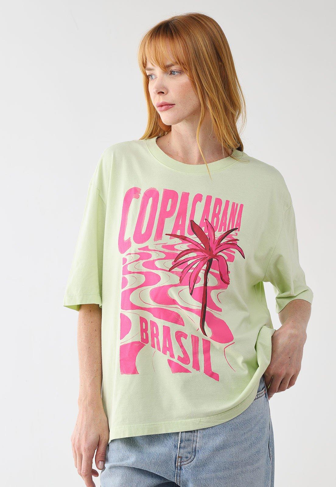 Camiseta Feminina FARM Copabrasil Verde Claro