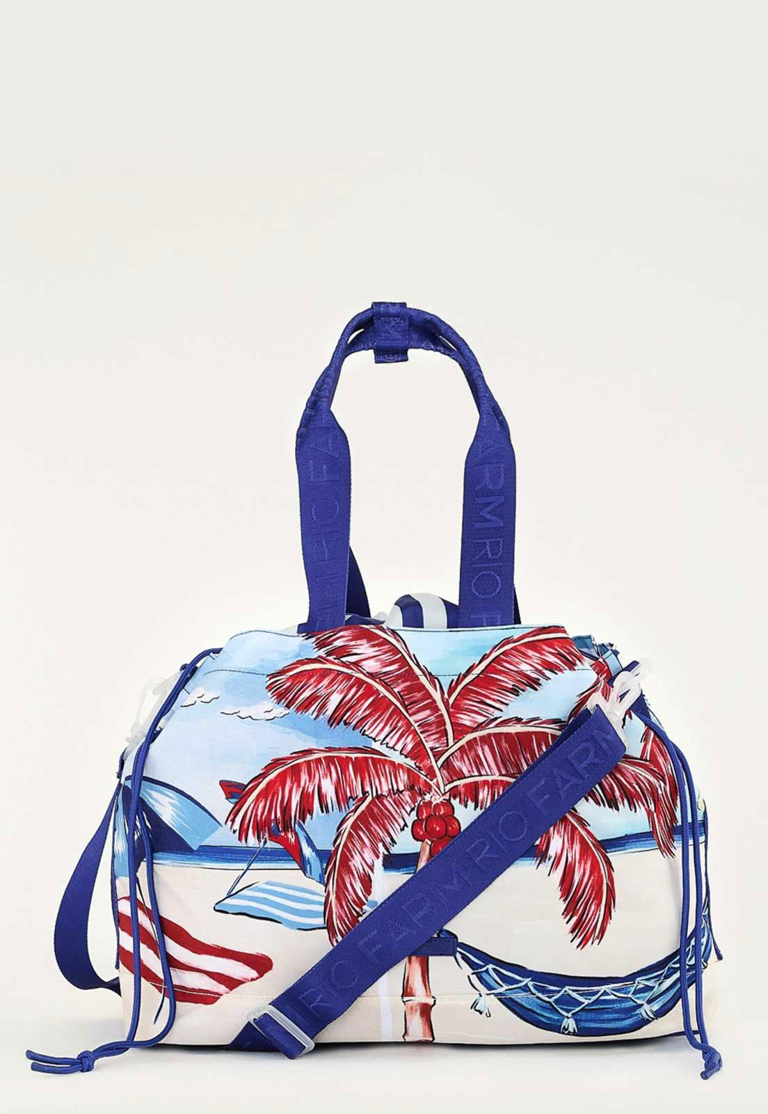 Bolsa Feminina FARM Estampa Carioca Diário Azul