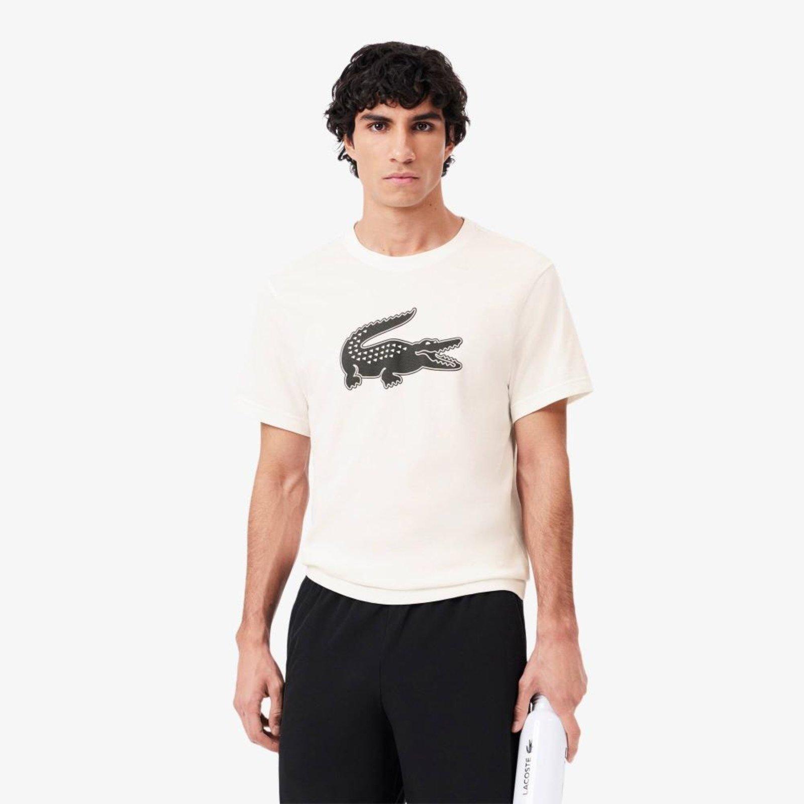 Camiseta Lacoste Esportiva de Algodão Ultra Dry com Logo XXL Branco