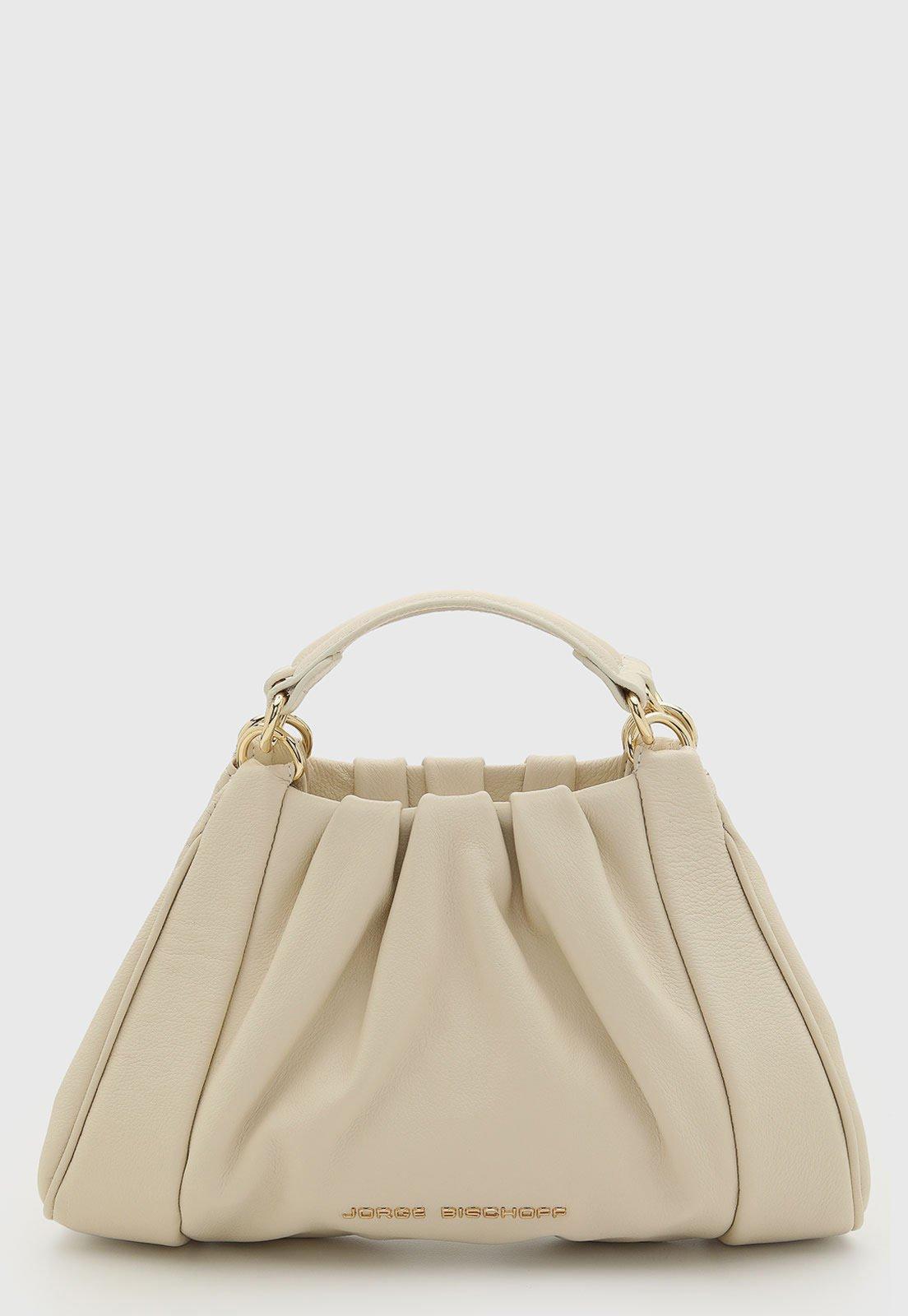 Bolsa Feminina Jorge Bischoff Couro Bege