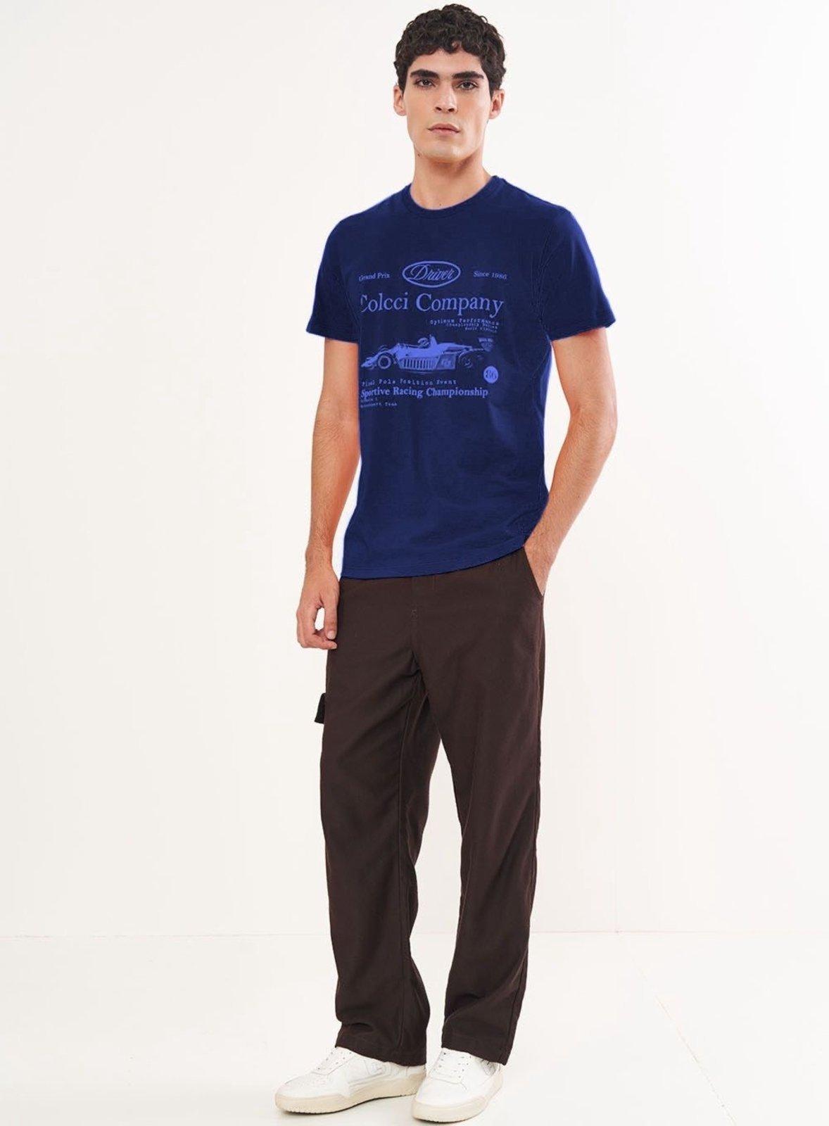 Camiseta Estampa Frontal Colcci Azul Darkness