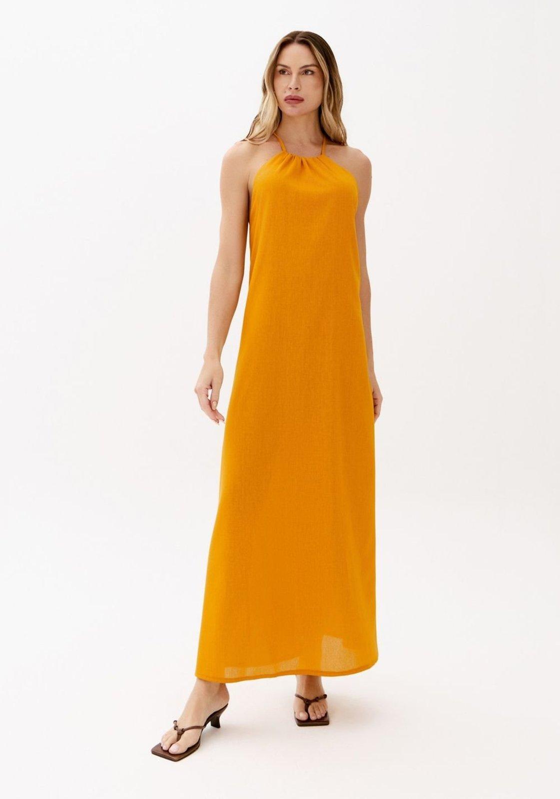 Vestido Super Midi Decote Costas Lança Perfume