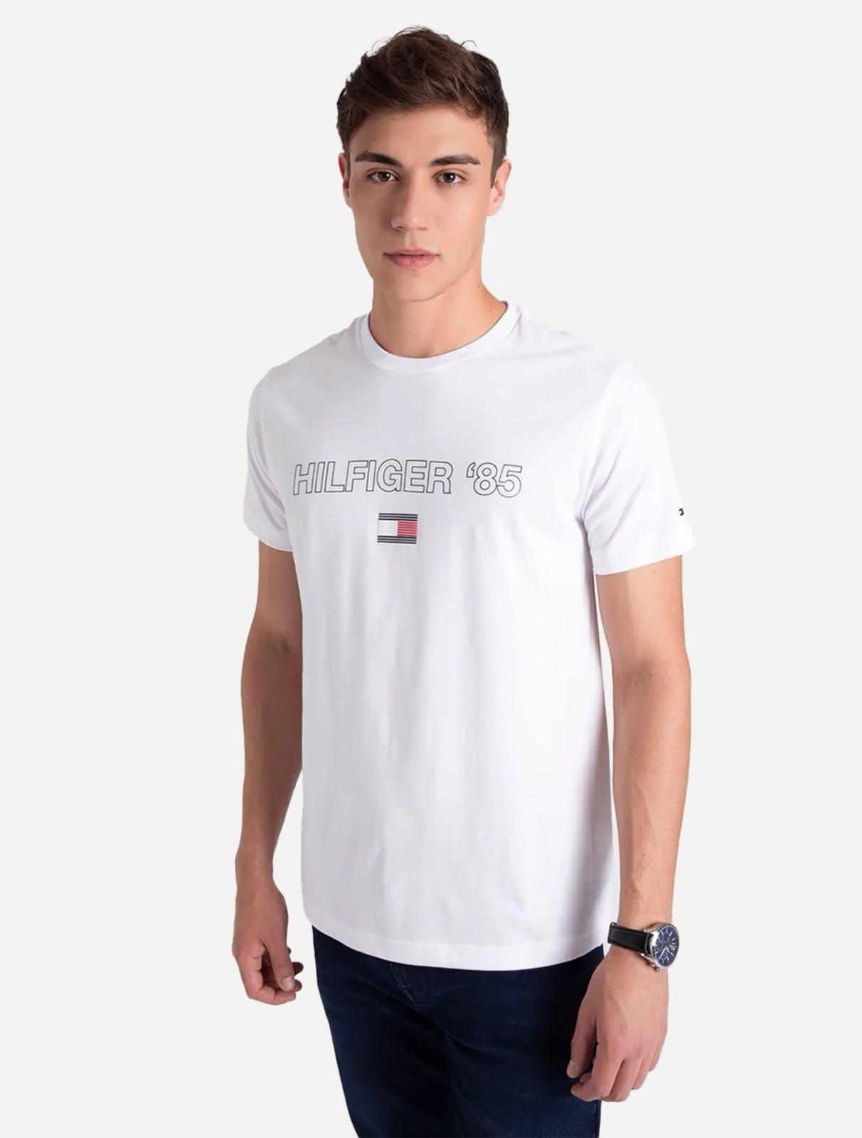 Camiseta Tommy Hilfiger Masculina Essential 85 Branca
