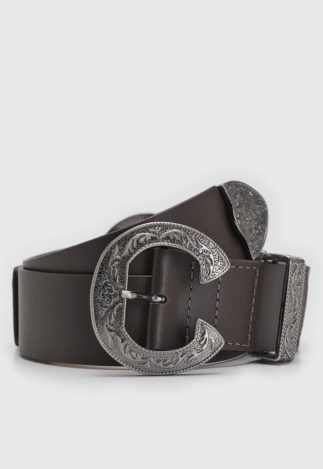 Cinto Feminino Capodarte Fivela Western Marrom